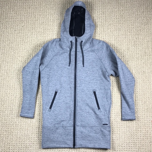 Athleta Stronger Long Hoodie Jacket Gray XXS - Picture 1 of 5